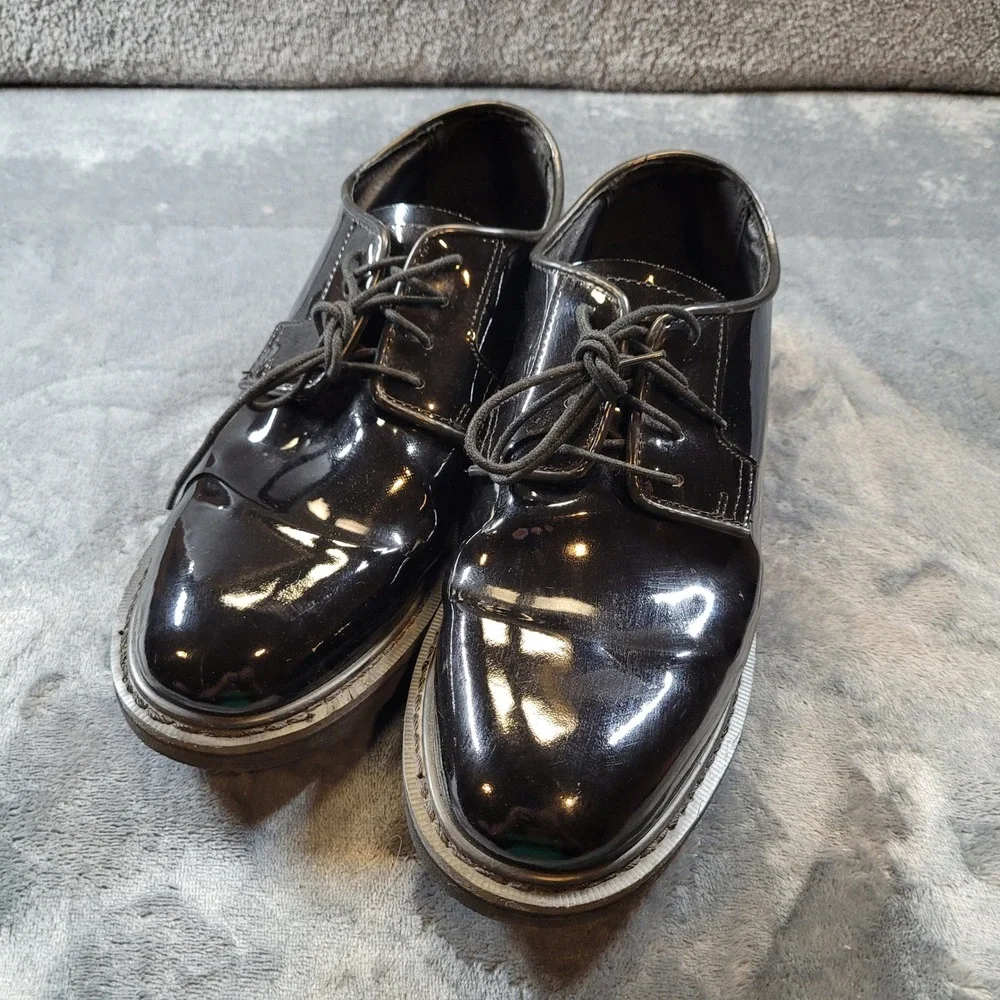 Rocky Mens Pro Cell Duty Oxford Black Patent Gloss Shoes FQ00510-8 Size 9.5 EW